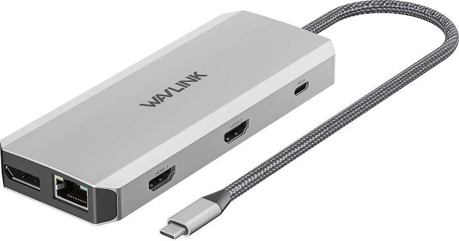 תחנת עגינה 12 ב-1 בחיבור USB Type-C תומכת בעד 3 מסכים דגם WL-UMD302 מבית Wavlink