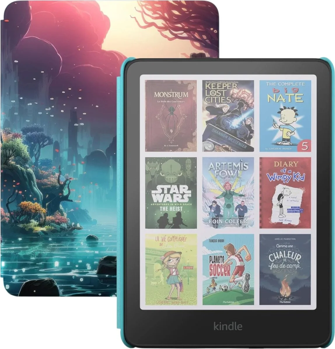 קורא ספרים אלקטרוני לילדים Kindle Colorsoft Kids 16GB Wi-Fi - צבע Fantasy River