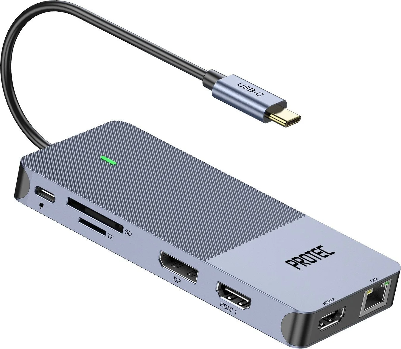 תחנת עגינה 11 ב-1 חיבור USB-C דגם DM178 מבית Protec