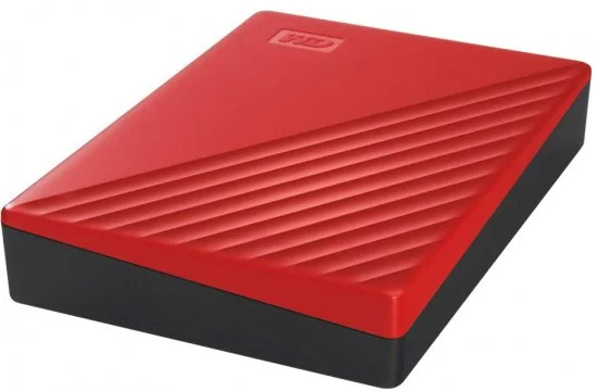 כונן קשיח חיצוני נייד Western Digital My Passport WDBPKJ0040BRD 4TB USB 3.2 - צבע אדום