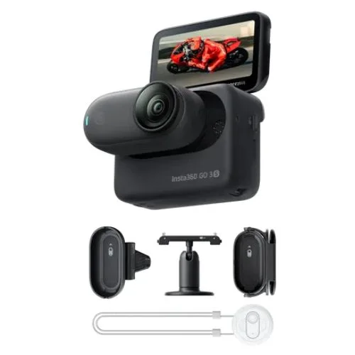 קיט מצלמת אקסטרים INSTA360 דגם GO 3S MOTORCYCLE IN HELMET BUNDLE