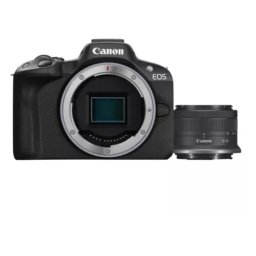 מצלמה ללא מראה מבית CANON קנון דגם R50 BK + RFS18-45 S SEE 5811C033AA