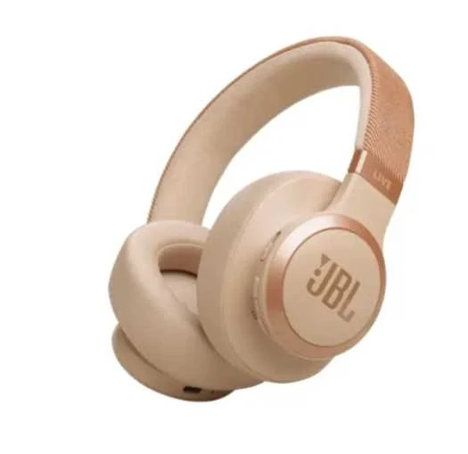 אוזניות קשת אלחוטיות JBL דגם LIVE 770NC - בז'